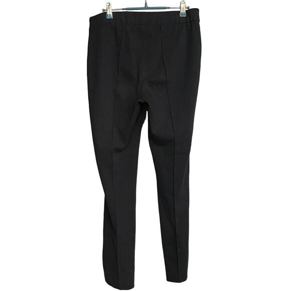 Lafayette 148 Gramercy Pants Navy Acclaimed Stretch Suede‎ Panel Knit Size 8 - Picture 2 of 9
